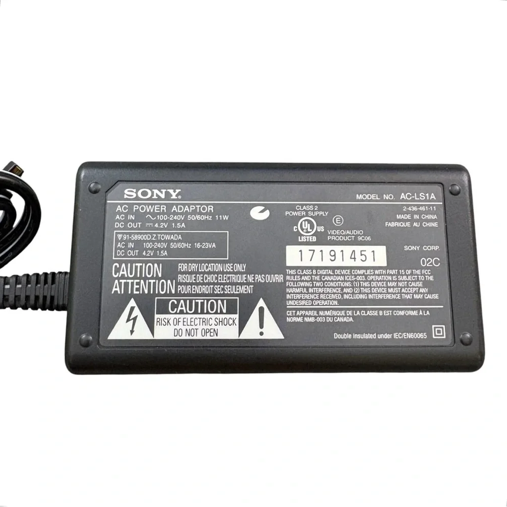 Genuine Original Sony AC-LS1A AC Power Supply Adapter Untested
